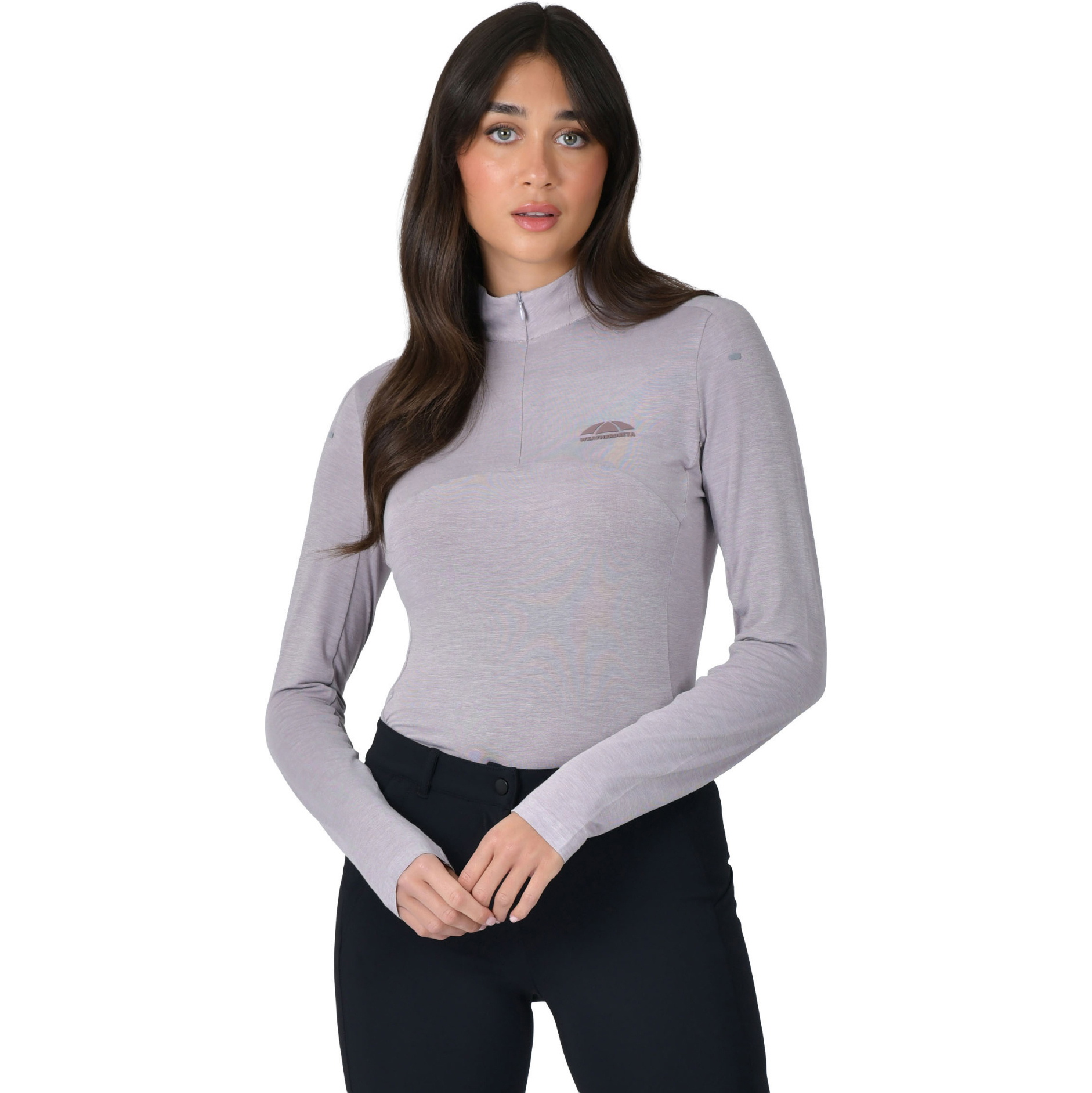 2026 WeatherBeeta Femmes 37.5 Léger Performance Manche Longue Fermeture Éclair 1/4 Zip Top 1029993001 - Mauve Wine Marle
